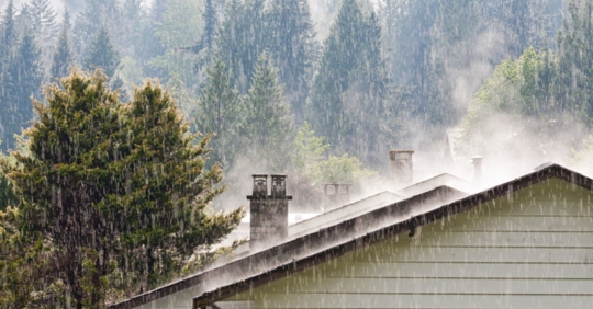 rain on house